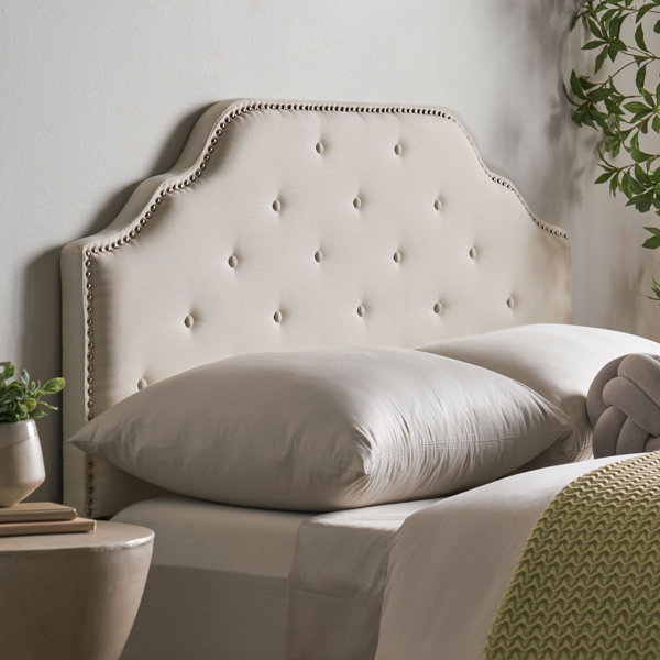 Boylan Upholstered Panel Headboard Upholstery Light Gray Size Full Queen